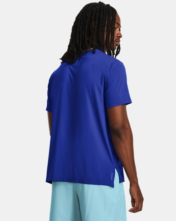 Men's UA Launch Elite Graphic Short Sleeve, Blue, pdpMainDesktop image number 1